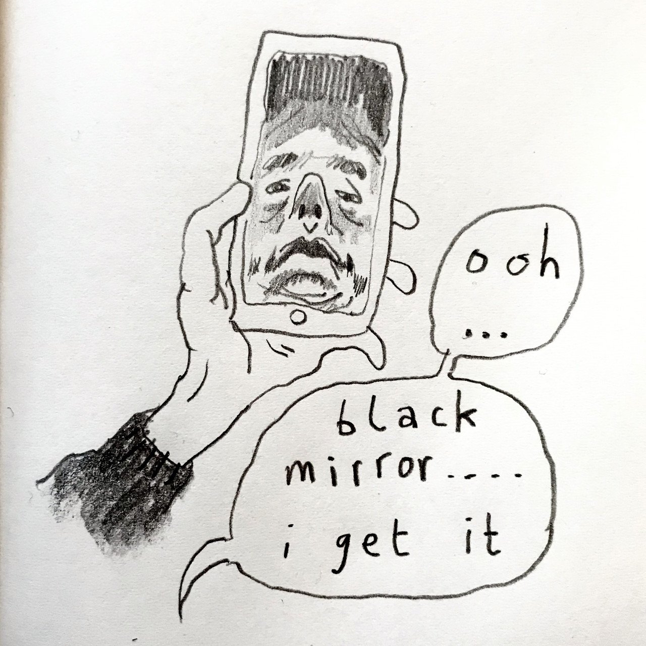 "ooh... black mirror... i get it"