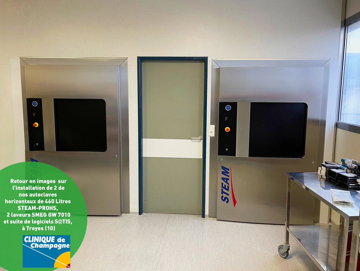STEAM_France's tweet photo. BON travail d'équipe de l'Agence STEAM de Paris à la Clinique de Champagne de Troyes (10) ! 😎

#sterilisation #Désinfection #Dispositifsmédicaux https://t.co/bECzjlrf4A