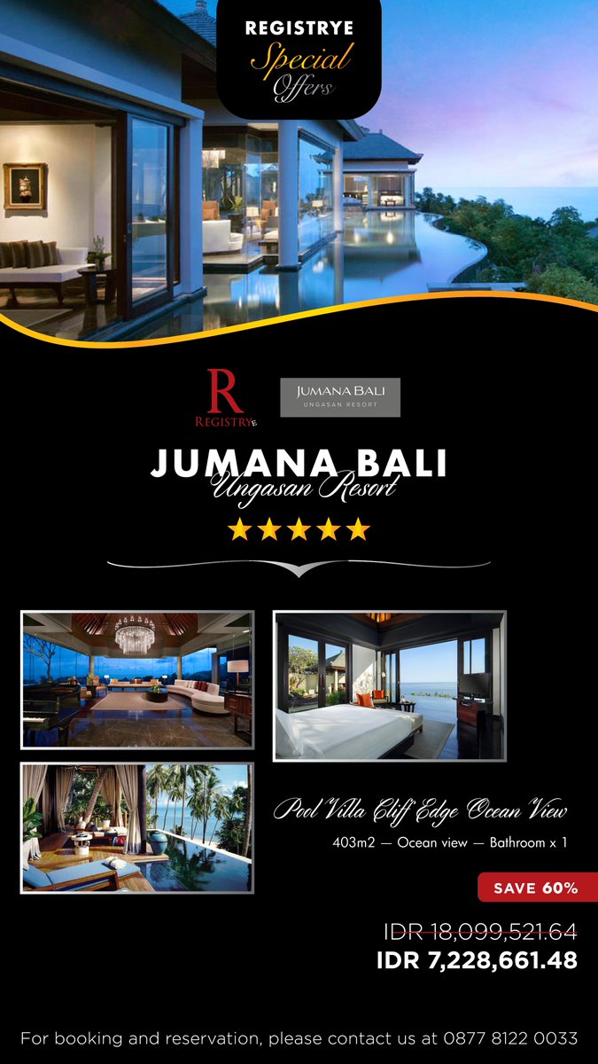 registry_e's tweet photo. RegistryE | Hotel's Offers. For booking and reservation, please contact us at WA 0877 8122 0033 #RegistryE #Staycation #Hotel #Bali #Luxury #Holiday #apologizetosoojin #museumpaklurah #redmi9t #namjoohyuk #kaixgucci #dont_call_me #bitcoin #aniesngapainaja #Lifestyle #Promo #Deals https://t.co/ys6sZLIB5T