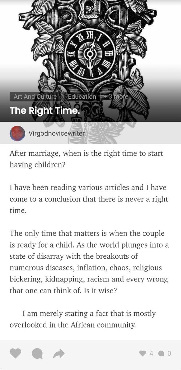 Currently Trending on Pondr: 

'Importance of Timing'

To read more like this: pondr.app.link/tDxoeYuU3

#writerslift #WritingCommnunity #writingprompt #writingtips