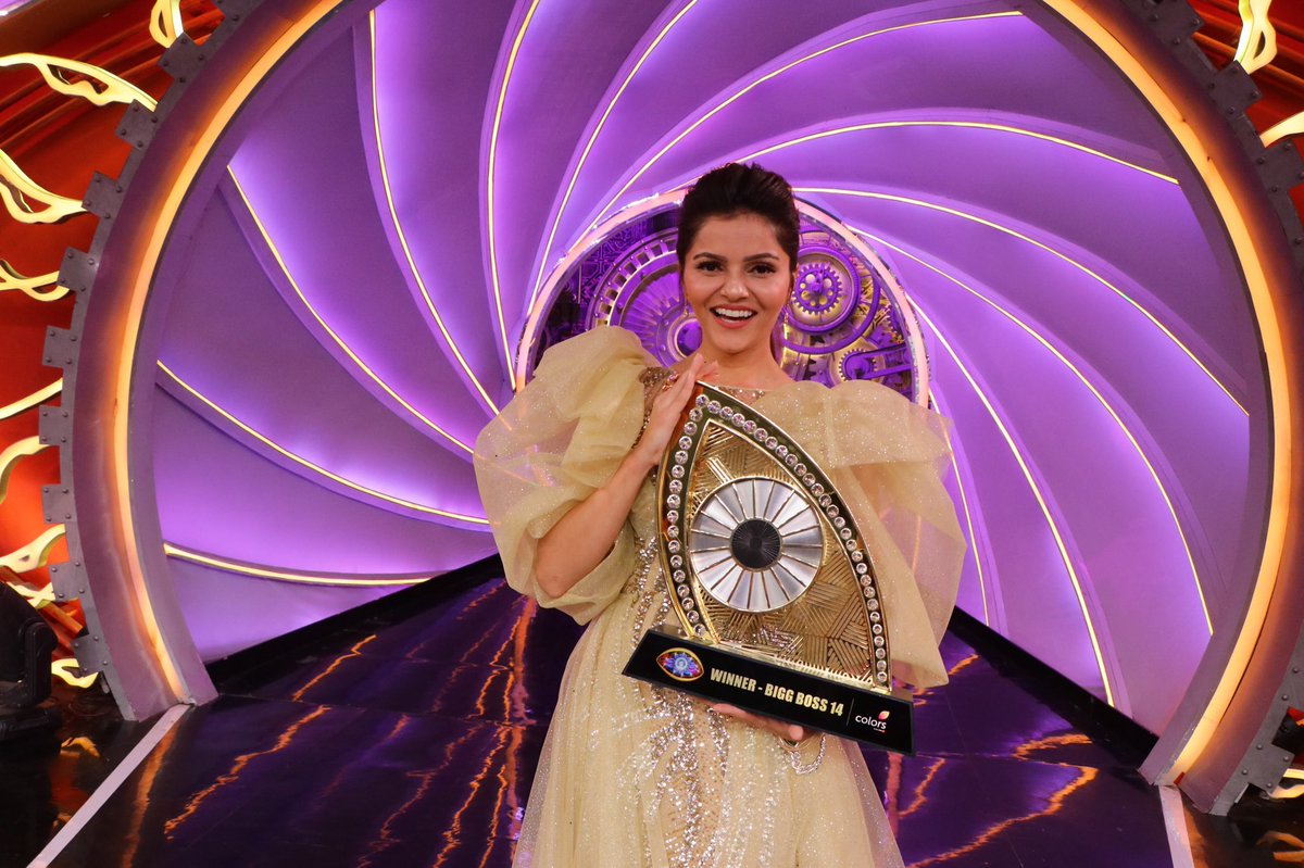 Well deserved my love ❤️ <a href="/RubiDilaik/">Rubina Dilaik</a> so so sooooo proud of you 😘🤗  can’t wait to meet the winner of BIGG BOSS 14 #RubinaDiliak 😍❤️