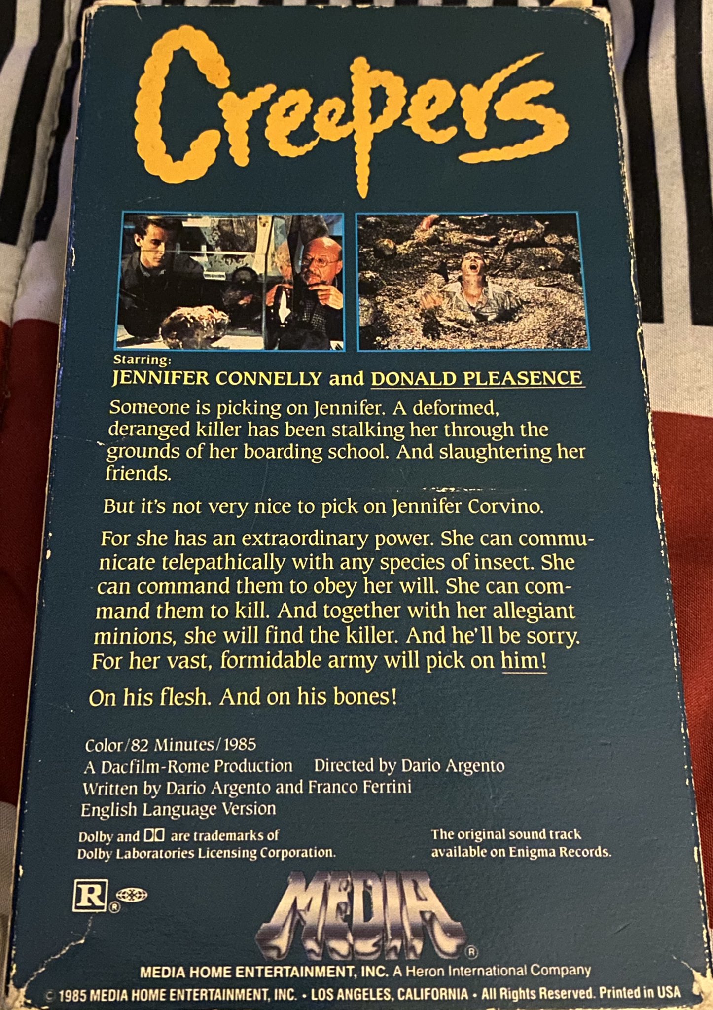 Thomas Otterman on Twitter "365DaysOfHorror Day 52 Featuring Creepers 1985 Dir. Dario Argento