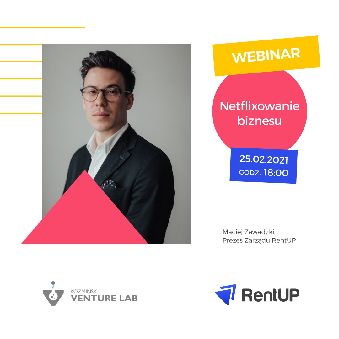 ProgramRentUP's tweet photo. Netflixowanie biznesu? Zapraszamy na darmowy webinar o modelu subskrypcyjnym w biznesie, organizowany wspólnie z @KozminskiHub➡️ https://t.co/bG3ATEQ1OS

#biznes #własnafirma https://t.co/WpaHm5lB6j