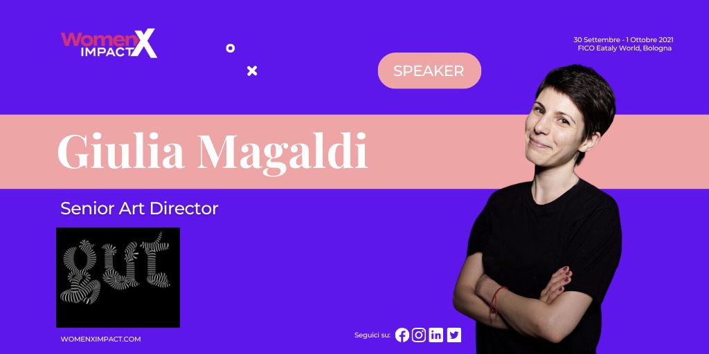 womenximpact's tweet image. 💥 Continuiamo a conoscere le nostre #speaker! @GiuliaMagaldi è Art Director di @gutmiami

❣️ Grazie Giulia per aver abbracciato questo progetto con entusiasmo.

🎤 Non vedi l'ora di ascoltare il suo speech? 
➡️Acquista il tuo ticket or ora: bit.ly/AcquistaTicket…