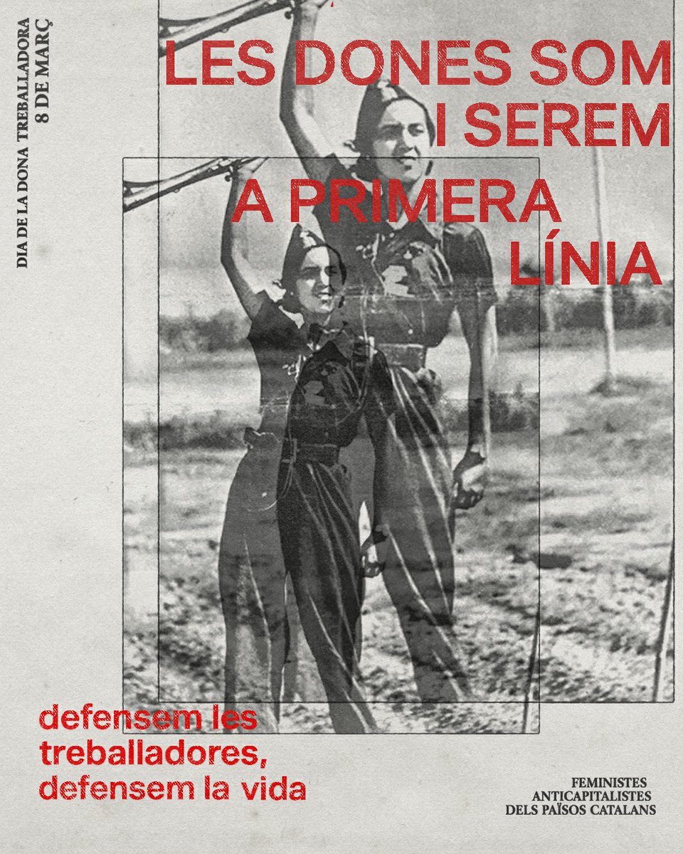 #8M Les #FeministesAnticapitalistes  dels PPCC construïm juntes un altre 8M. Després d'una pandèmia que ens ha aïllat més que mai,seguim organitzades per defensar les dones treballadores que hem estat, som i serem a primera línia per defensar la vida.
#FeministesPPCC