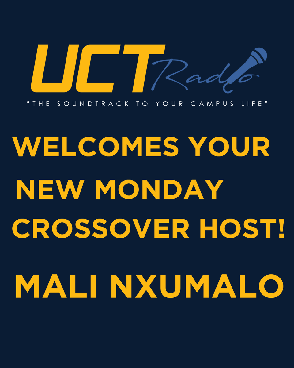 UCTRadio's tweet photo. 🚨🚨🚨NEW PRESENTER ALERT🚨🚨🚨
UCT Radio would like to introduce you to our fourth of many new #Crossover Presenters. Up next, holding it down every Monday between 1PM-3:30PM is @malinxumalo !
#GetToKnowYourDJ #UCTRadio #TheSoundTrackToYourCampusLife https://t.co/jImSUKTb5Z