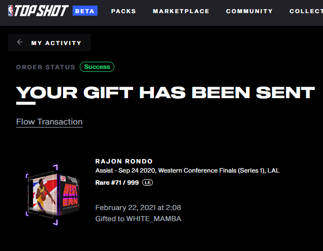 SNKRcards's tweet photo. @Scalabrine @nba_topshot Happy to gift! Welcome to the #nft world! https://t.co/cRdAimLFI2