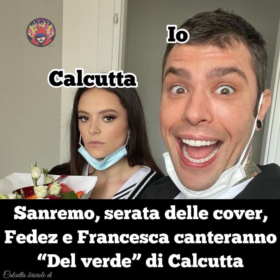 calcuttacrumbs's tweet photo. #fedez e #francescamichielin a #sanremo2021 canteranno #delverde di #calcutta ! https://t.co/deDDEdbKor