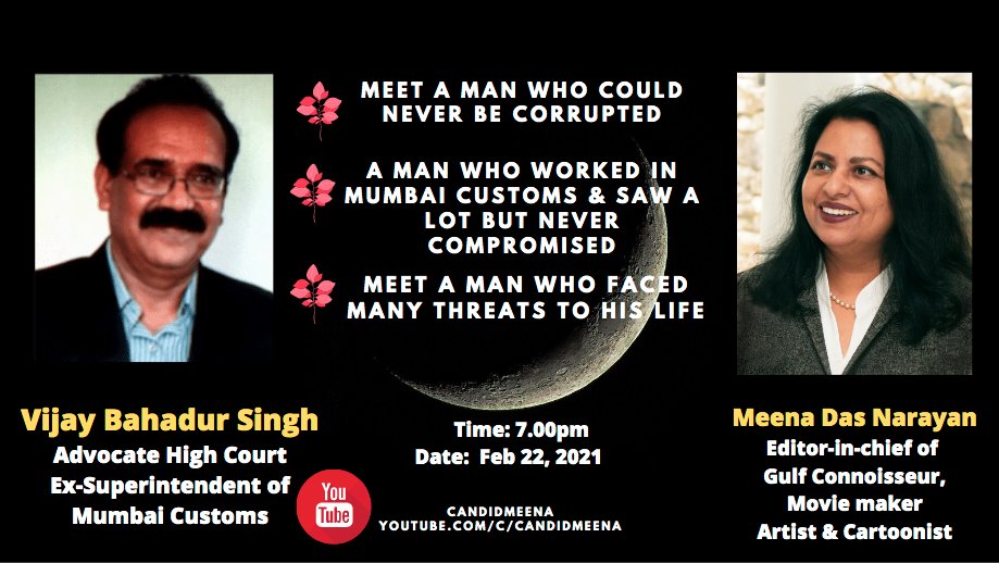 Meet an exceptional personality who worked with passion and did not give into corruption despite working in the #Customswhere its easy to become corrupt and make a lot of money on #CandidMeena tonight @NarayanNed @IAmGMishra @PrinceArihan @MishraPaddy @im_vandy @shaileshbrahm