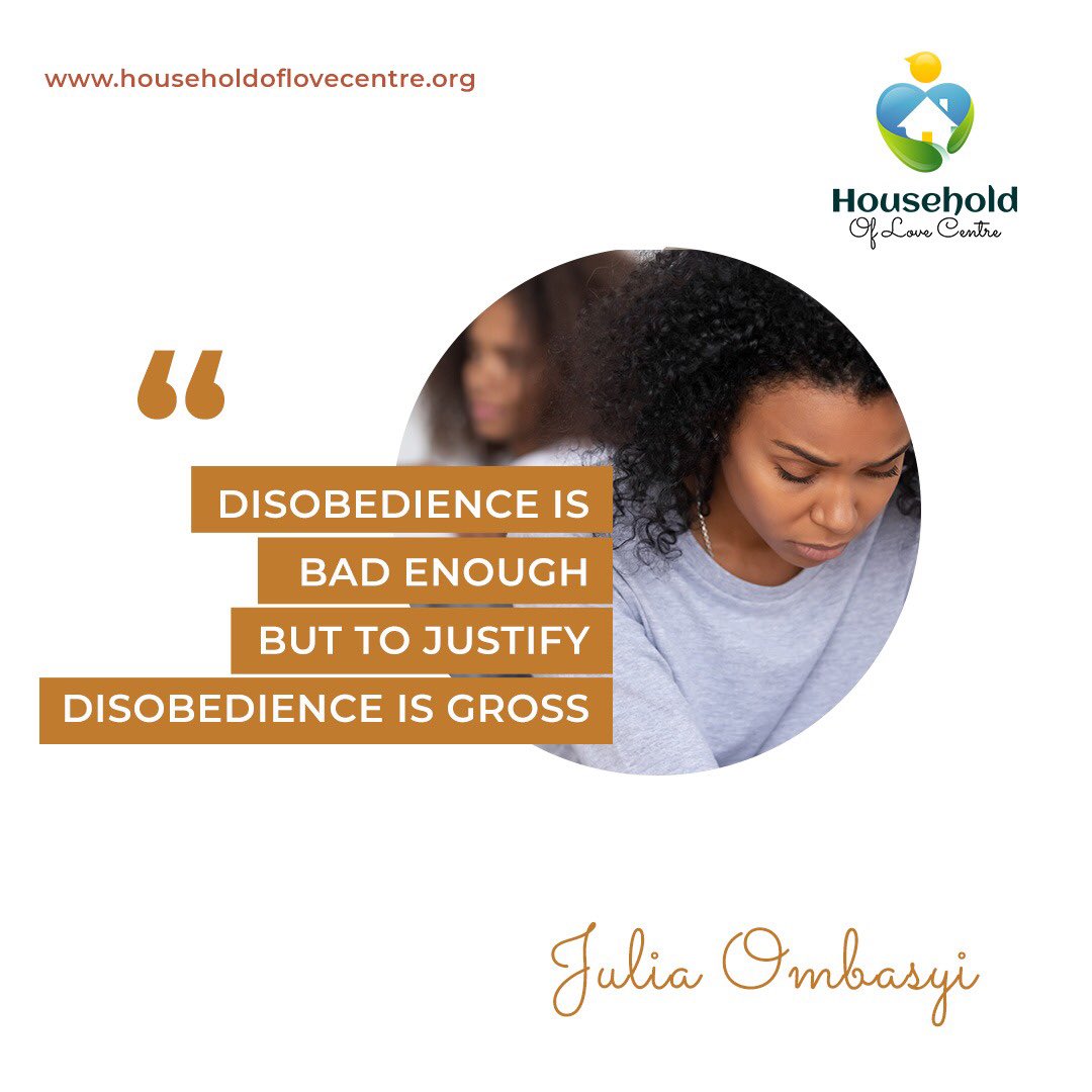 May the Lord help us to obey🙏

Julia Ombasyi
#BackToBasics 
#HOLC
householdoflovecentre.org