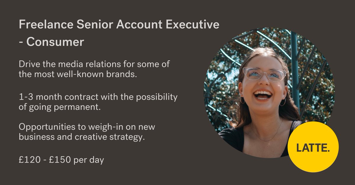 #FREELANCE OPPORTUNITY: Be a part of creative campaigns like a Mean Girls-inspired #PinkWednesday menu for a major #fooddelivery service in this freelance Senior Account Executive role. Email chantelle@wearelatte.com to apply. 
buff.ly/2N7Bi3w