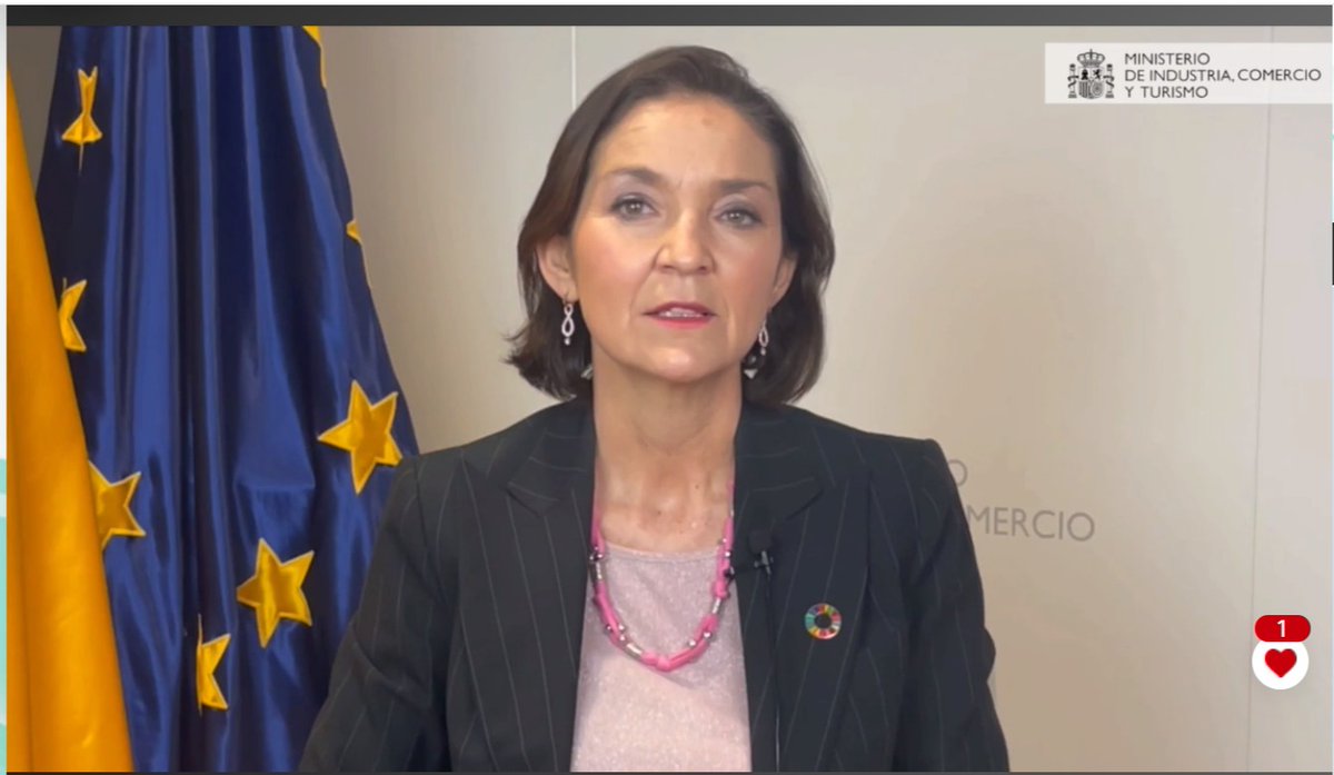 #España debe abordar la recuperación no solo para sentar bases de una sociedad moderna, sino para hacer de esta coyuntura una oportunidad de transformación profunda a nivel social y económico a mediano y largo plazo. @MarotoReyes Ministra de @mincoturgob en el #MWCS #MWC21