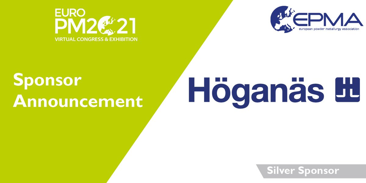 A new #EuroPM2021 Sponsor, <a href="/HoganasAB/">Hoganas</a>! Höganäs is the pioneer and world leader in metal powders, with people in every part of their organization dedicated to redefining what is possible. Find out more at hoganas.com.