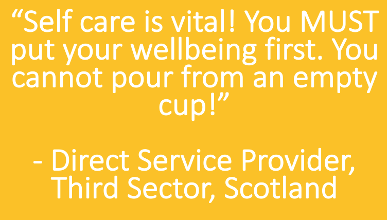 COVIDLog4P's tweet photo. Mondays need a little positivity! We asked the #COVIDLog4P respondents' advice to colleagues on managing the challenges and stresses of working during #COVID19. Take some time this week to look after yourself too! 💆‍♀️💆 https://t.co/71AtJp1nIj
