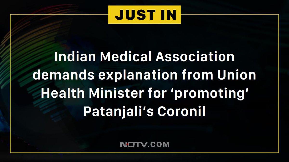 ndtv's tweet image. #Coronil