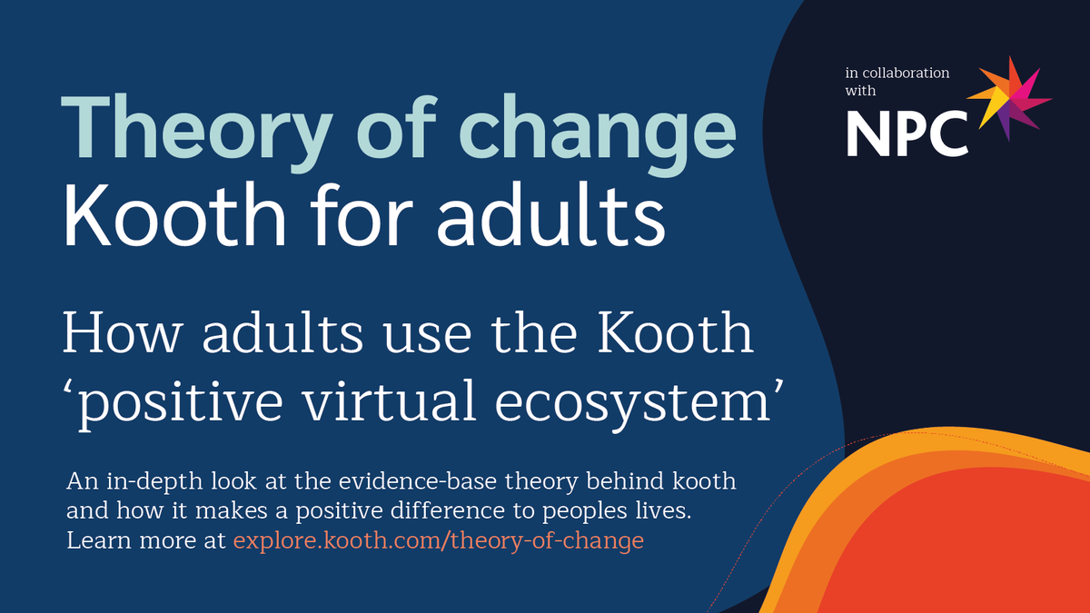 We have been working with <a href="/NPCthinks/">NPC</a> to create a Theory of Change for the Kooth for Adults platform. This report is the latest in our research series that lifts the lid on the inner-workings of Kooth. Read the new report, along with other insights here ➡️ explore.kooth.com/theory-of-chan…
