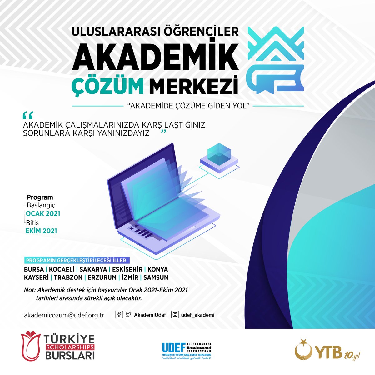 “Uluslararası Öğrenciler Akademik Çözüm Merkezi Projesi” siz değerli Uluslararası Öğrencilere akademik destek sunmak için yanınızda

Genel Akademik Danışmanlık İçin Başvuru: 
forms.gle/D4YLc5PQPAxacH…
Tez Türkçe Redaksiyon/Tashihi İçin Başvuru:
forms.gle/dqpjYBm5L9t3Rj…