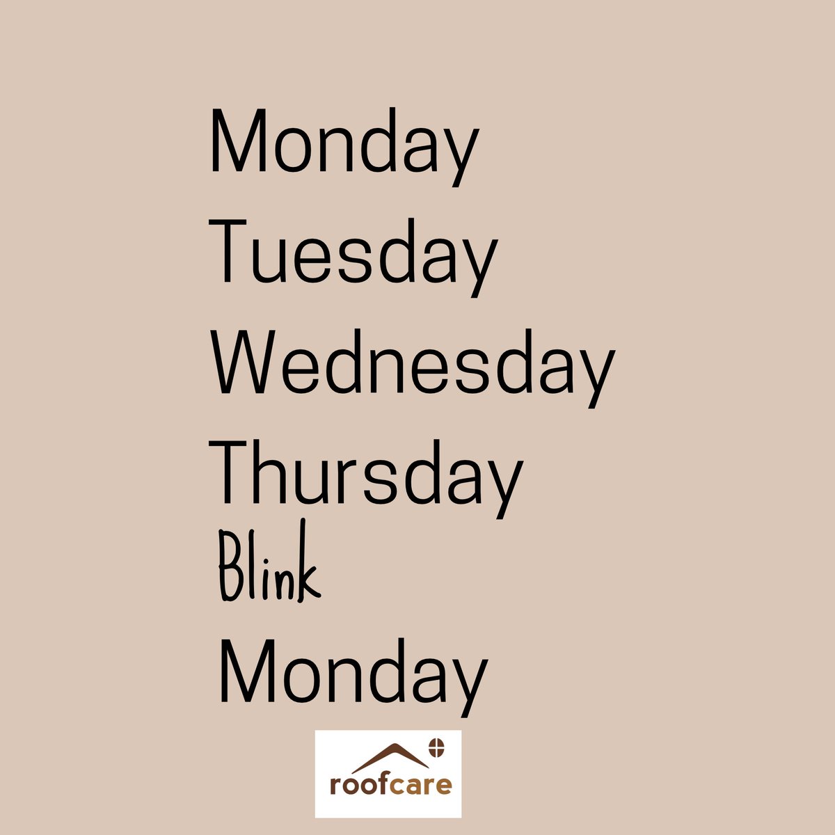 RoofcarePlus's tweet photo. Monday always seems to come back round far too quickly.

How do you avoid that Monday morning feeling? https://t.co/lvRNcEj6al
