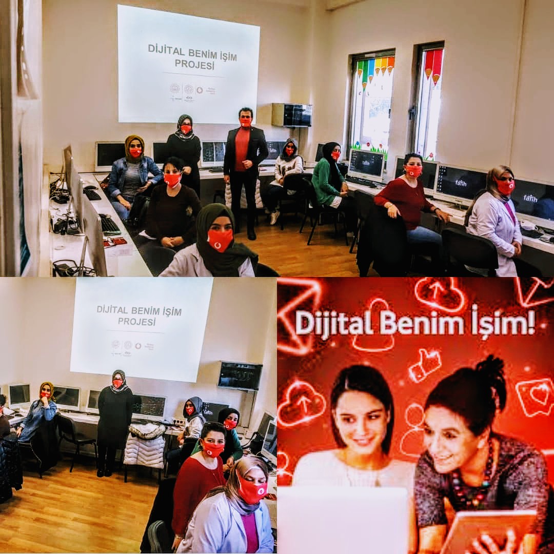 Hayat Boyu Öğrenme Genel Müdürlüğü, Türkiye İş Kurumu ve Vodafone Vakfı işbirliği ile hayata geçirilen "Dijital Benim İşim"projesi kapsamında "Dijital Okuryazarlık"eğitimlerimiz başlamıştır. Dijital dünyaya merhaba diyen kadınlarımıza başarılar diliyoruz. <a href="/mebhbogm/">MEB Hayat Boyu Öğrenme Genel Müdürlüğü</a> <a href="/VodafoneVakfi/">Vodafone Vakfı</a>