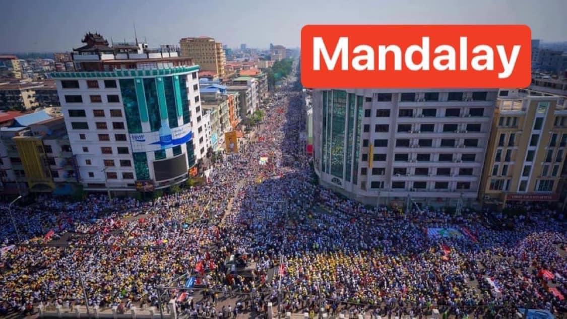 ThuKristal's tweet photo. Today 2.2.2021  #22222 #savemyanmar #givebackdemocracy https://t.co/YC6uecEG8D