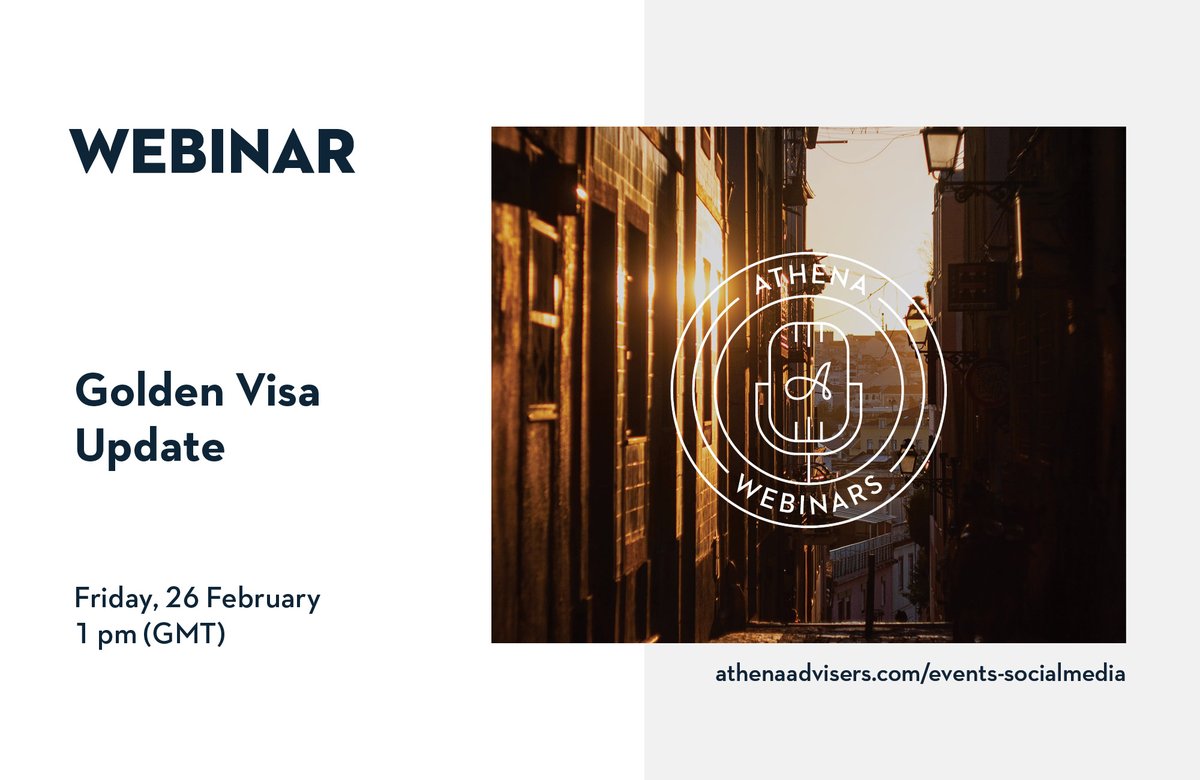 Golden Visa regulations changed, but what do you need to know? Join us this Friday for a special Webinar on Golden Visa Update. Register now via bit.ly/3shnp1C #webinar #goldenvisa #golden #realestate #investment #portugal #propertyinvestment