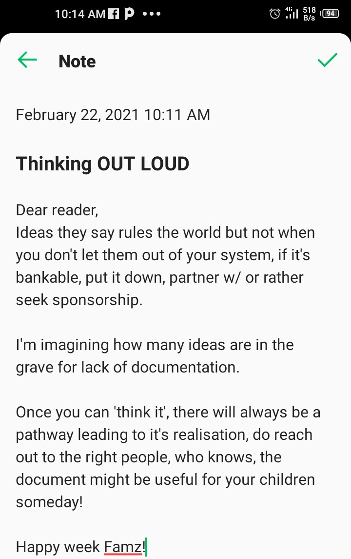 AdebowaleIG's tweet image. Screenshot from #MyNotes 
#mondaythoughts #SelfPractice
