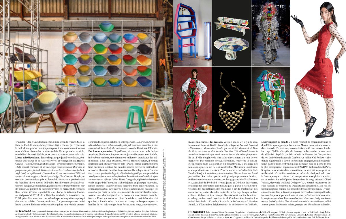 Happy to be featured in Vivre Coté Paris with innovative artistic talents, Tomorrow starts here - Demain Commence ici Feb/March 2021