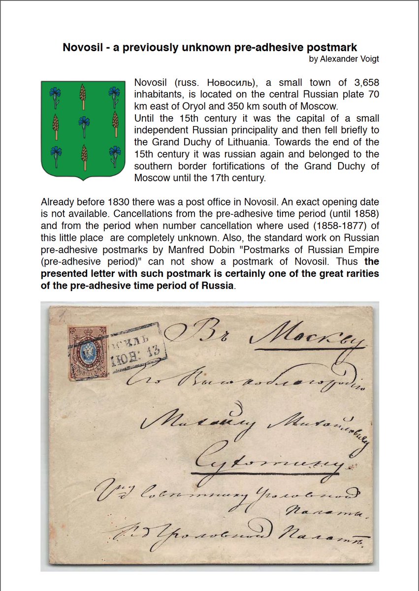 AVPostalHistory's tweet photo. @First_Stamps: First stamp of #Russia on cover (1858) with until today unknown Pre-Adhesive Periode Dater from #Novosil. Nice item of the Russian #philately. More infos:
https://t.co/OU5hyLmHGH https://t.co/DTnlVsBxqF
