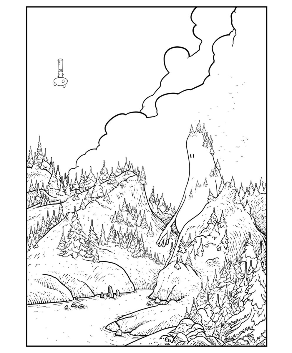 Done with (almost) this page of the giant walking through the coastline landscape.
#comic #Giant #Ink #inking #webcomic