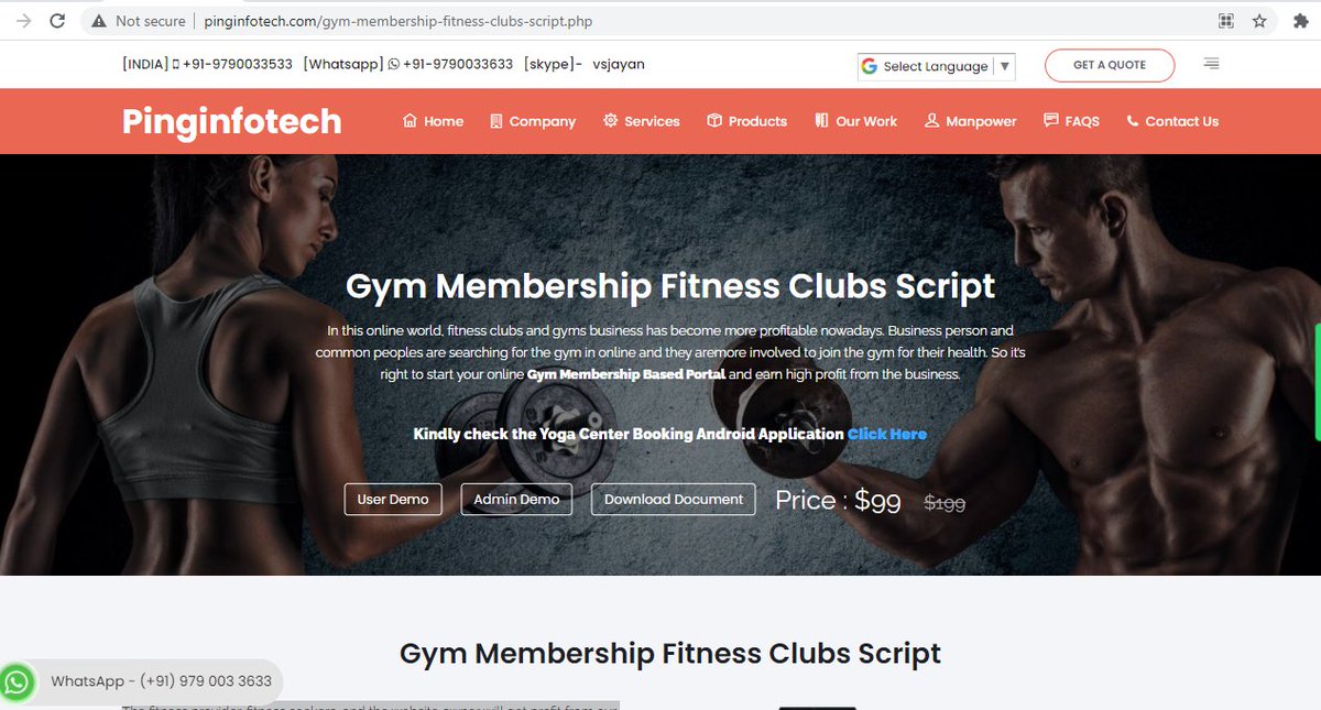 phpscriptsmall2's tweet image. Gym Membership Fitness Clubs Script member portal has the ability to drive booking , create a member community and provide the opportunity for your business to develop and succeed. 
(whatsapp) :(+91) 979 003 3533
(skype) : vsjayan
VISIT US TO KNOW MORE :  pinginfotech.com/gym-membership…