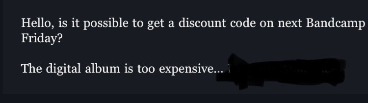 Another creative response to bandcamp Friday - trying it on for a quid or two is a pretty high level of grinding hustle. Just buy the music and support creative industries please!
