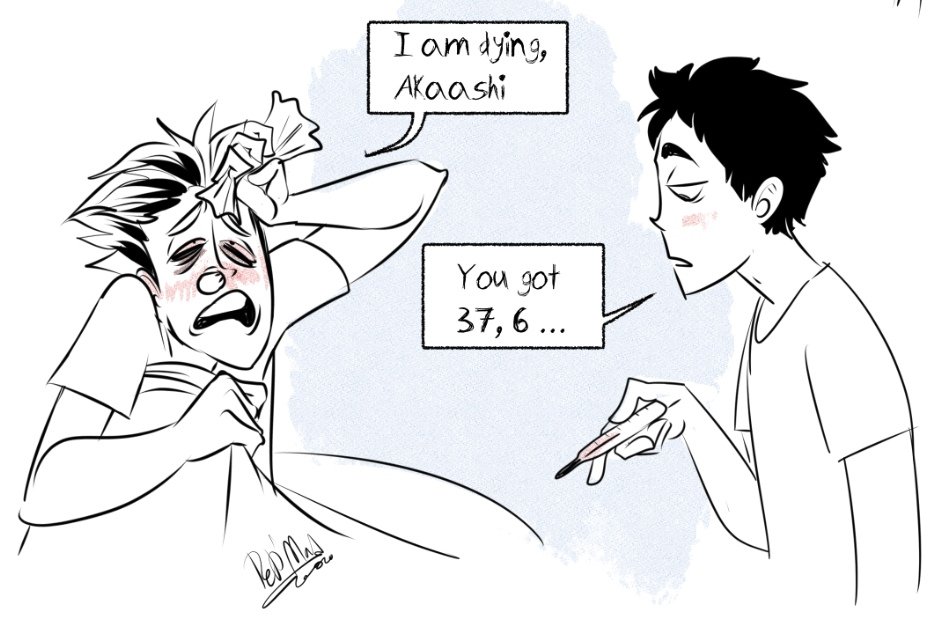 red_mad_art's tweet photo. Bokuto vs. Flu
#hq #BokuAka #bokutoweek2020 #akaashikeiji #HQプラス #ハイキュープラス #Haikyuu https://t.co/qJ14o6cNjY