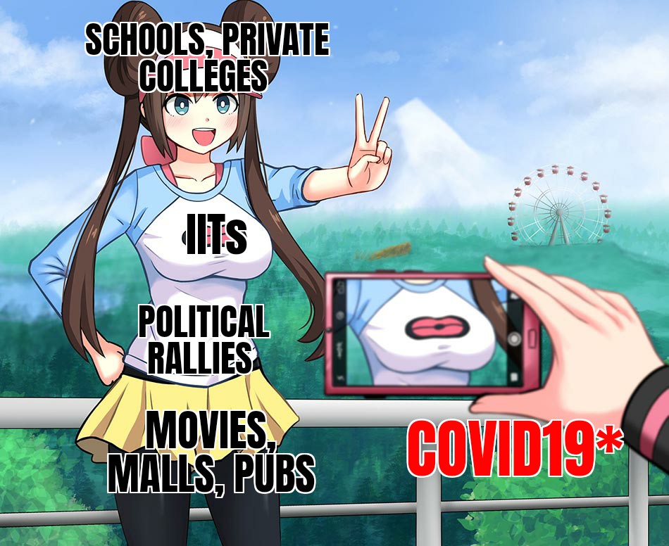 _deetav's tweet photo. Novel corona virus transmission protocol :
Right to equality not found:((
#reopentechnicalcolleges #reopen_IITs_NITs #reopeniit https://t.co/pkB9I4GUh7