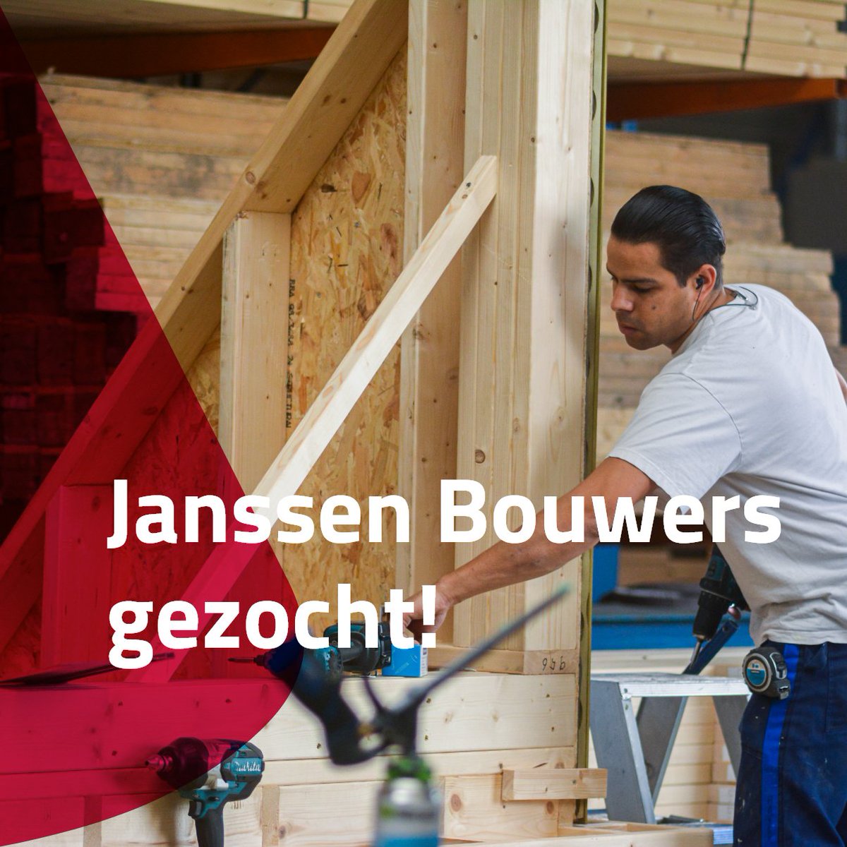 Janssen Bouw groeit door in het nieuwe jaar! Groei jij met ons mee? We zijn opzoek naar een Timmerman werkplaats / machinaal houtbewerker voor in onze huizenfabriek. 

Nieuwsgierig geworden? Neem snel contact op via onze website of telefoon / mail.

#vacature #werkeninbreda