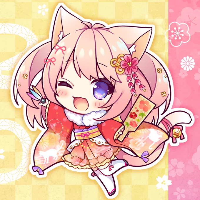看板娘こもも #猫の日 