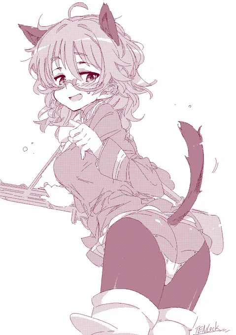 今日は、2月(にゃん)22日(にゃんにゃん)という事で『猫の日』らしいので、比奈先生、奏さん、雪美ちゃんの猫っぽい絵を(雪美ちゃんはポーズだけですが…?)再掲載です? 