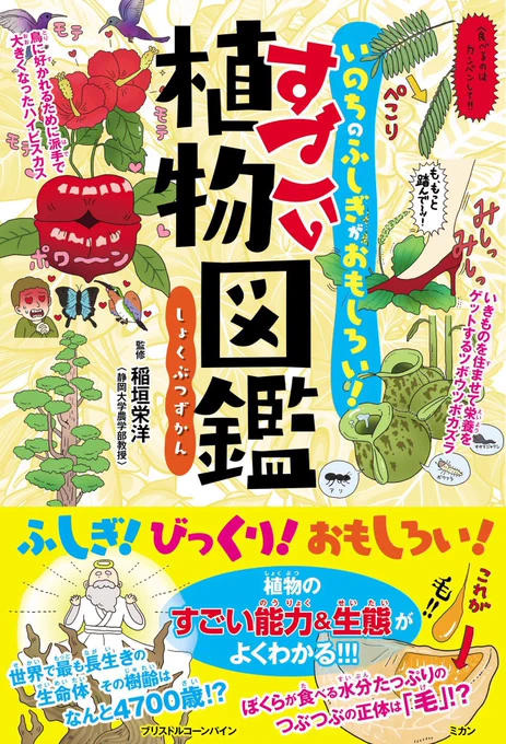 【イラスト担当書籍の宣伝】本日カンゼンさんから発売の稲垣 栄洋先生監修「いのちのふしぎがおもしろい! すごい植物図鑑」発売になっております。本屋さんに行かれる方はよかったら探してみてください。Amazonもあります。https://t.co/L92qwOP8Gj 
