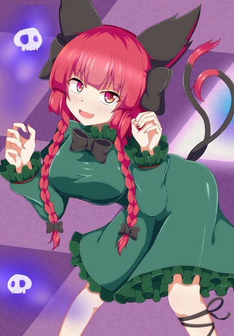 ねこの日なので過去絵にゃんこをペタリ 