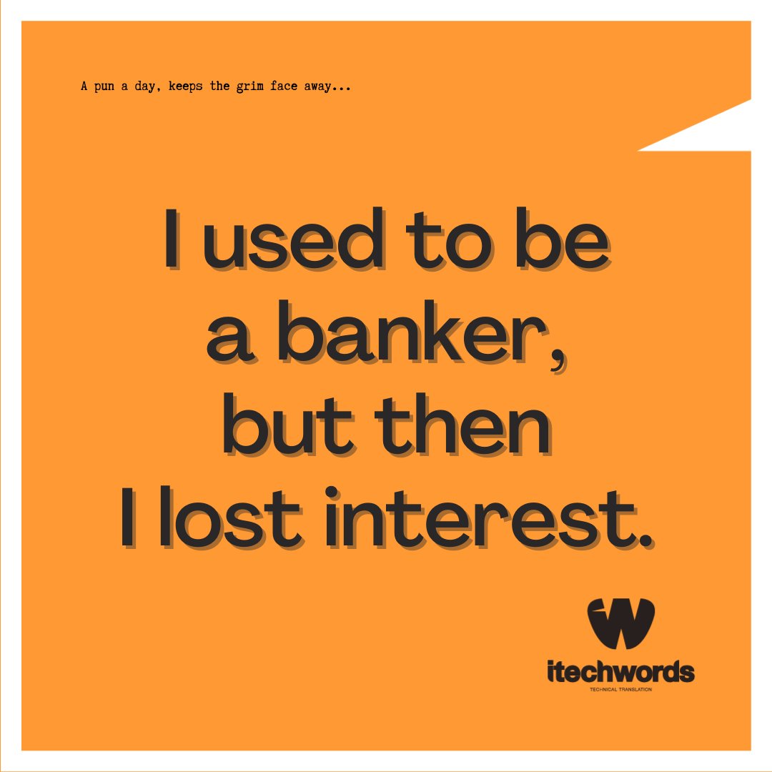 iTechWords's tweet image. Translation is more interesting.
A pun a day, keeps the grim face away.

#itechwords
#transcreation
#pun
#english