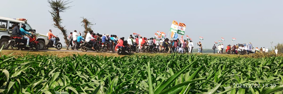 INCBihar's tweet photo. बिहार कांग्रेस के प्रभारी श्री @BHAKTACHARANDAS जी का सुपौल जिला के त्रिवेणीगंज प्रखंड में पदयात्रा। https://t.co/hoB65cjoua