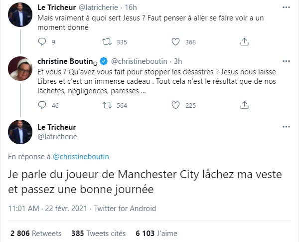 LesProlong's tweet photo. Tweet de l'année, c'est fini.
Merci @latricherie et @christineboutin 
#Jesus https://t.co/tWBMgG2pZ2