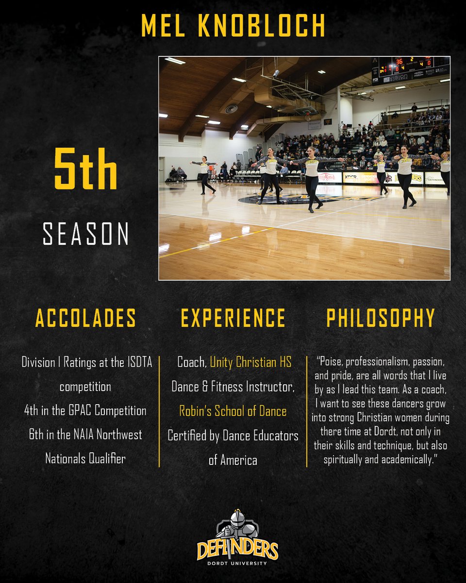 dordtdefenders's tweet photo. Our final #FridayFeature is Mel Knobloch, @DordtDance Coach! https://t.co/jronXdAvhB