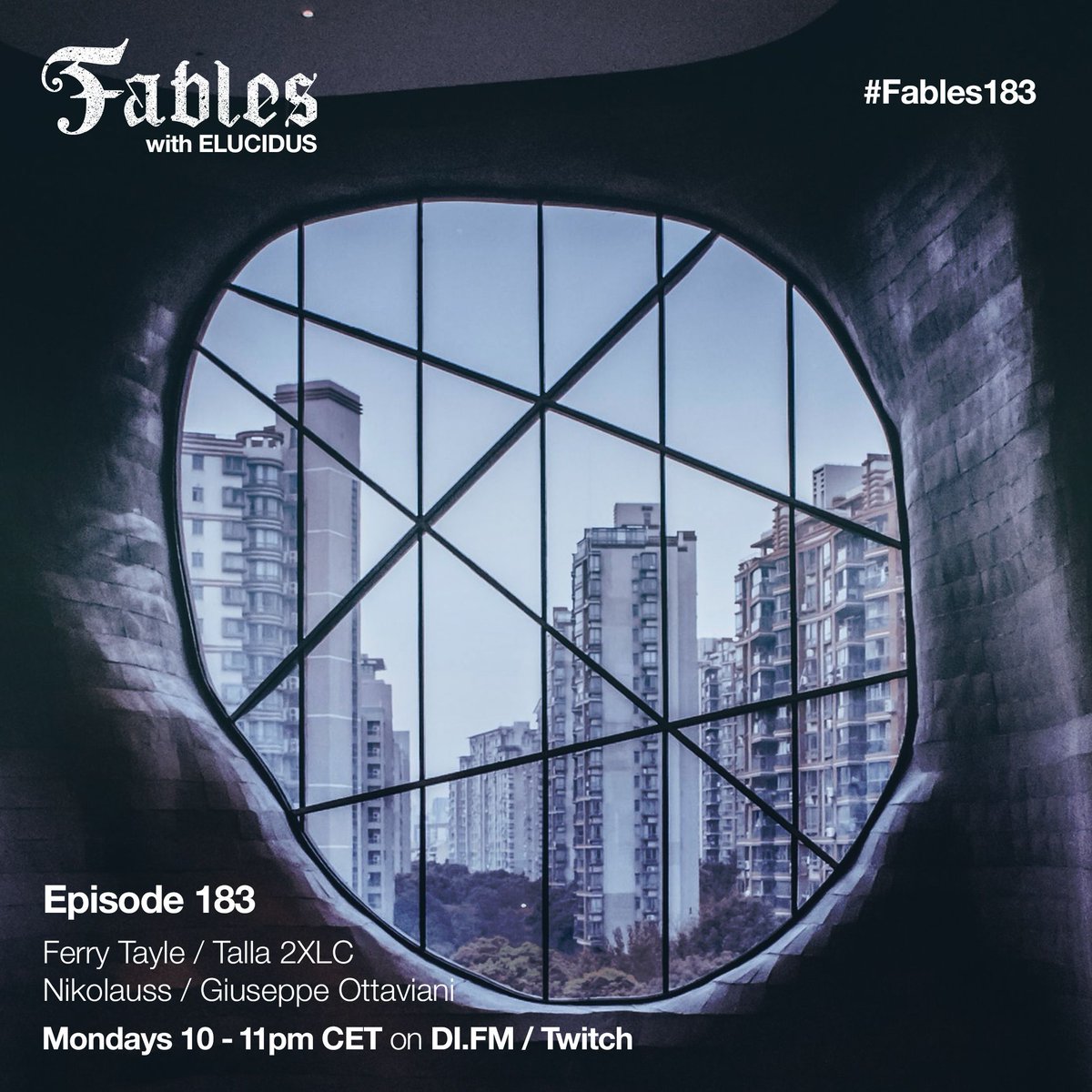 Today must be your favorite day because it's Fables day with new music by <a href="/FerryTayle/">Ferry Tayle</a> , <a href="/djtalla2xlc/">Talla 2XLC</a> , <a href="/GOttaviani/">Giuseppe Ottaviani</a> , <a href="/nikolauss_music/">Nikolauss</a> and many more with today's host <a href="/ElucidusMusic/">Elucidus</a>. Tune into twitch.tv/Ferrytayle from 10PM CET