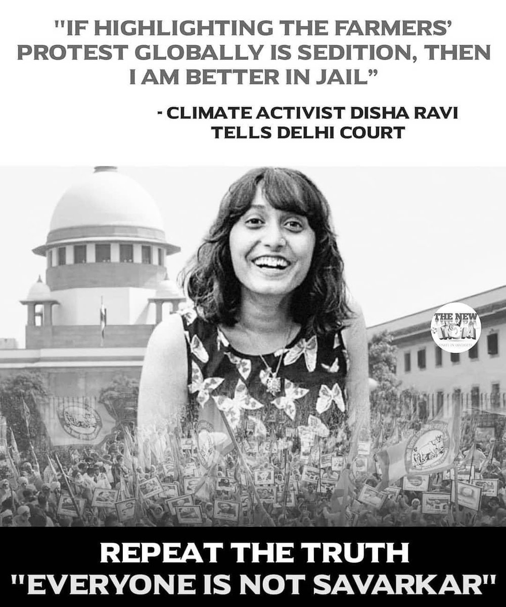 PriyaNashmikar's tweet photo. She has been sent to one day police custody. 
#FarmersProstests https://t.co/DWk9O6u8D1