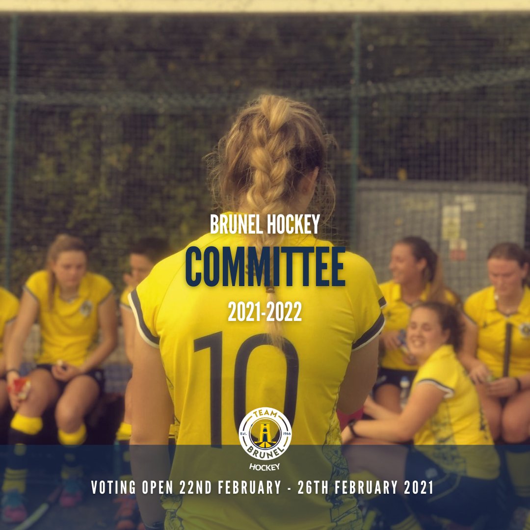 COMMITTEE 2021-2022 VOTING IS NOW OPEN!

Voting closes 26th February at 4pm.

tap the this link to submit your vote! brunelstudents.com/getinvolved/el…

Good luck to all the nominees! 

#teambrunel #bruwhat #brunelhockey #bruneluni