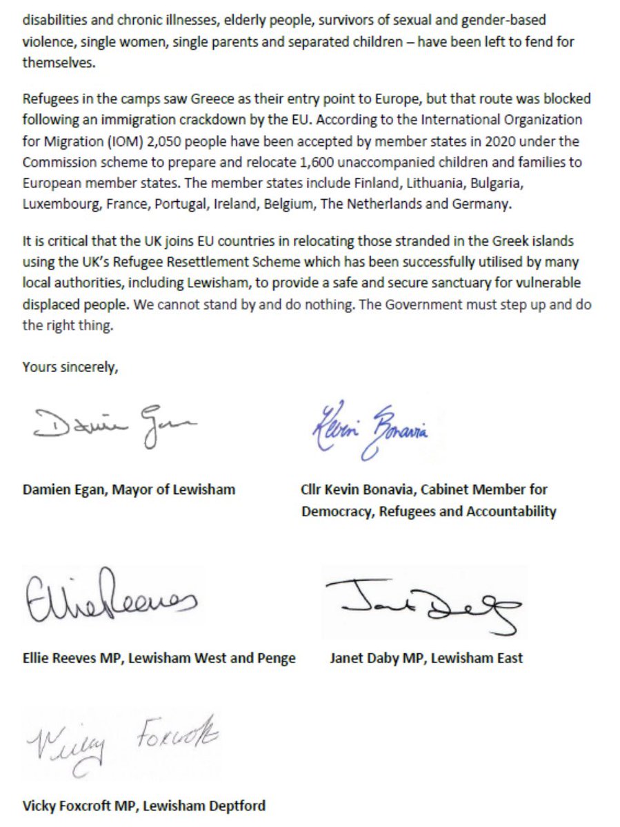 Many vulnerable adults &amp; children continue to face horrendous conditions in refugee camps in Greece. 

Lewisham’s Council &amp; MPs are calling on the UK Government to urgently join other countries in providing safe sanctuary. 
<a href="/EuropeMustActUK/">UK Must Act 🧡</a> <a href="/london_must_act/">Europe Must Act - London</a> #RefugeesWelcome  🤝🌍