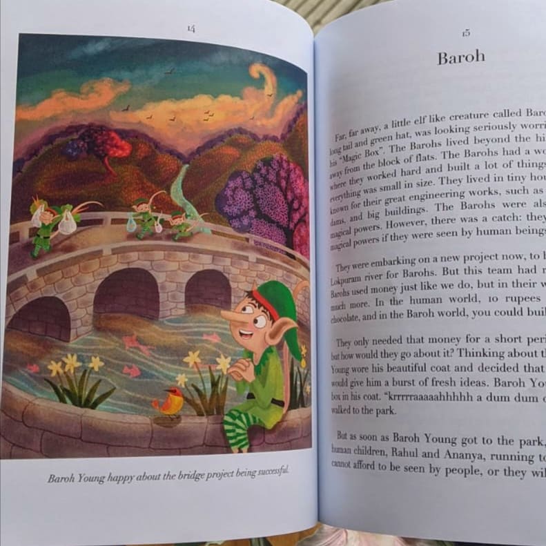 A peek inside the new children's book I worked on with Nithya Srinivasan on banking is out now 😃 'The Magic Box' it is a must read for children ages 7-11. The book is available for purchase in the UK, US and Germany. 
#kidlitart #kidlit #childrensbooks #childrensbookillustration