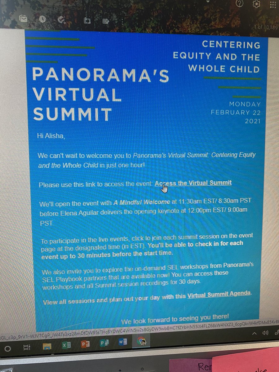 1stgradefollie's tweet photo. I’m really enjoying virtual conferences with access to sessions for 30 days. Thanks, @PanoramaEd! #bettereveryday #SEL https://t.co/CLSDKFRK7m