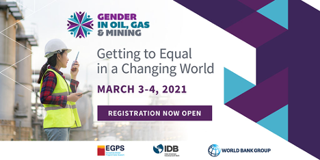 WBG_Energy's tweet photo. 📣 Join @WorldBank @the_IDB & @IFC_org for the Second Global Gender in Oil, Gas and Mining Conference.
🗓 March 3-4, 2021
ℹ️ Register here: https://t.co/Lh15jM3S3T #Getting2Equal https://t.co/7dBU1zST7u
