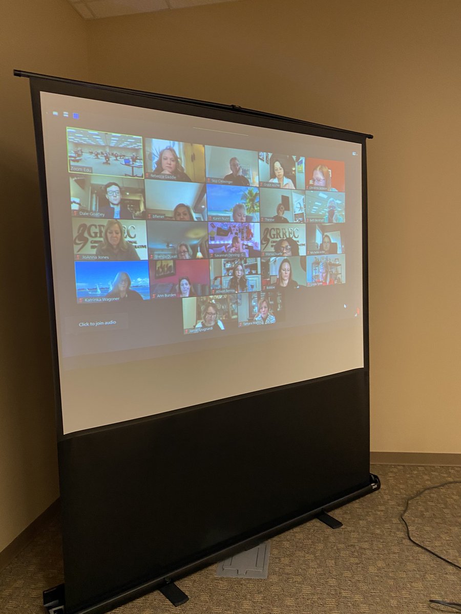 Wonderful staff meeting this morning. Hybrid virtual and in-person <a href="/GRRECKY/">GRRECKY</a> as we continue to focus on serving districts so they can better serve students. #GRRECconnect